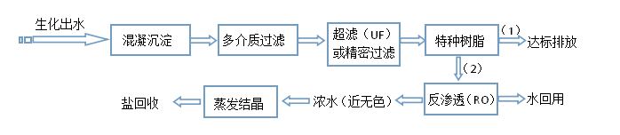 Special adsorption deep treatment process