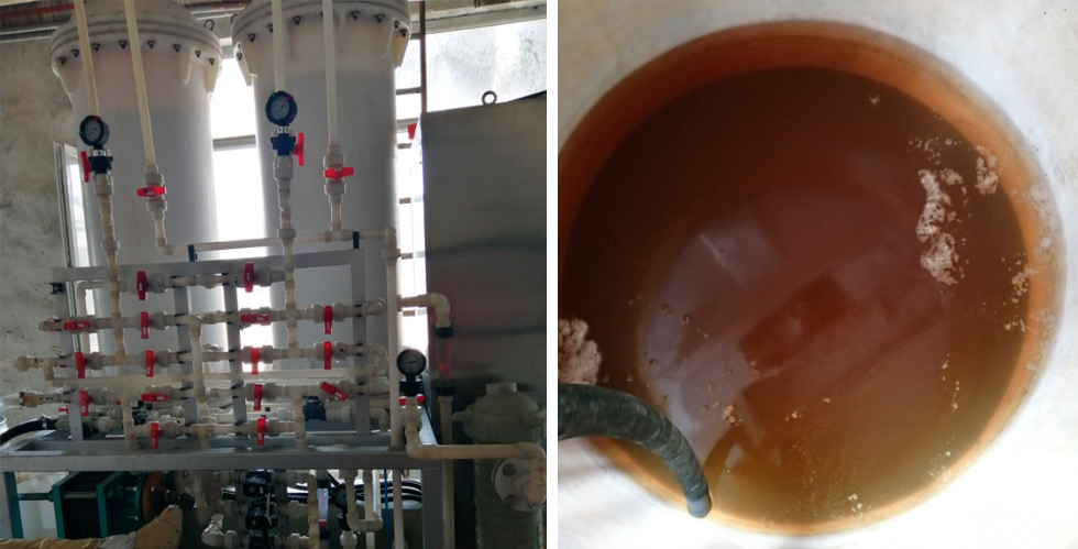 On site application of adsorption tower