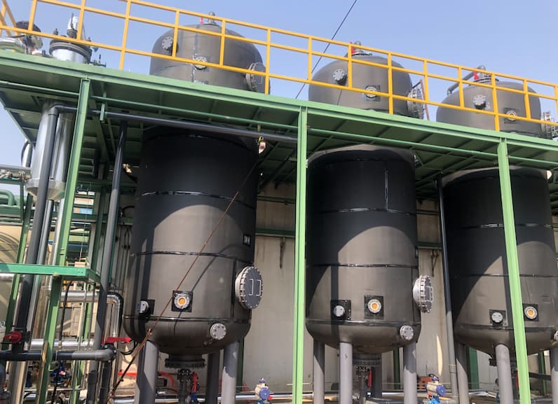 On site application of adsorption tower