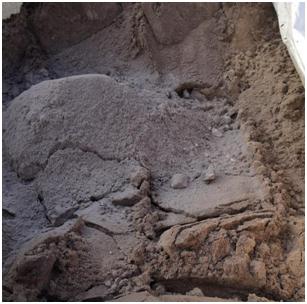 Salt steaming effect before (left) and after (right) on-site renovation