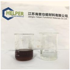 Sulfonated para ester waste acid (left) and adsorbed effluent (right)